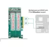 DeLOCK PCI Express x8 kaart naar 2 x interne NVMe M.2 Key M bifurcatie low-profile form factor