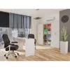 Ladekast OLIV 2D 74x35x180 cm, Sonoma-eiken/wit