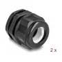 DeLOCK EX kabelwartel M25 zwart 2 stuks polyamide