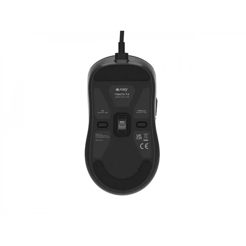 FURY TANTO T4 12000DPI RGB gamingmuis zwart programmeerbaar