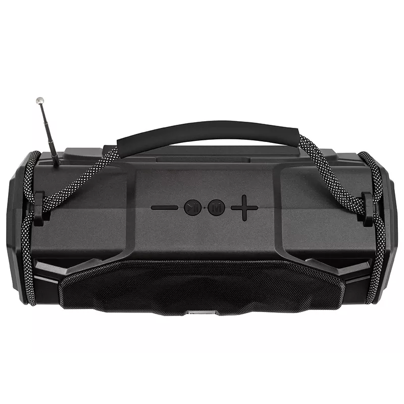 Tracer Explorer TRAGLO47616 draagbare Bluetooth-speaker, TWS, Bluetooth 5.3, 15 W RMS, FM-radio, zaklamp, zonnepaneel, 1800 mAh powerbank, microSD, zwart