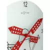 NeXtime klok 8807 Windmil, Ø30 cm, wand, wit/zwart/rood