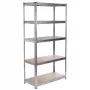 Opslagrek GreenBlue GB378 verzinkt metaal 5 planken, verzinkt staal, 900×400 mm, max. 75 kg per plank