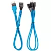 Corsair Premium Sleeved verlengkabelset voor frontpaneel, blauw