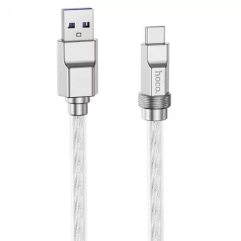 Silicone-kabel HOCO Type-A - Type-C, 100 W, transparant, 1 m