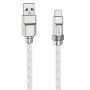 Silicone-kabel HOCO Type-A - Type-C, 100 W, transparant, 1 m