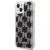 Karl Lagerfeld KLHCP14MLMNMK iPhone 14 Plus 6.7 hardcase zwart / zwart Liquid Glitter Monogram