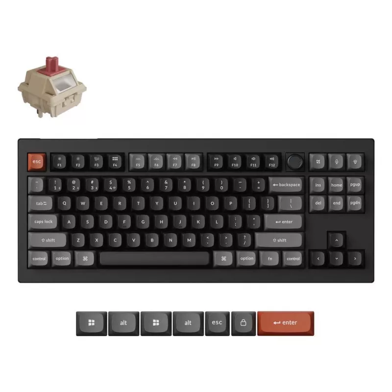 Mechanisch toetsenbord Keychron V3 Ultra 8K – QWERTY, Bluetooth & kabel, RGB, zwart