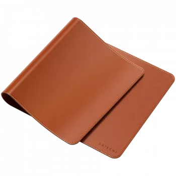 Muispad Satechi vegan-leather premium desk mat bruin ST-LPDMN