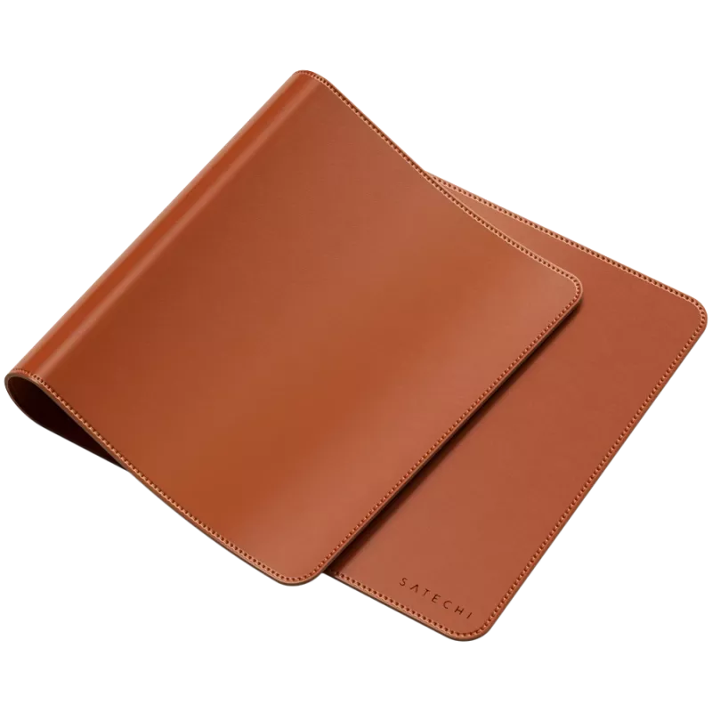 Muispad Satechi vegan-leather premium desk mat bruin ST-LPDMN