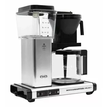 Filterkoffiezetapparaat MOCCAMASTER KBG 741 — 1,25 l watertank, 10-kops kan, 1520 W, RVS/zwart