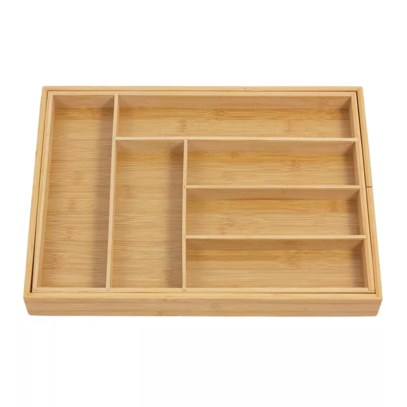 Besteklade-organizer GreenBlue GB379 bamboe-inzet met vakken, natuurlijke afwerking