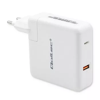 Qoltec GaN-oplader FAST 108W | 5-20V | 3-4.7A | USB C | wit