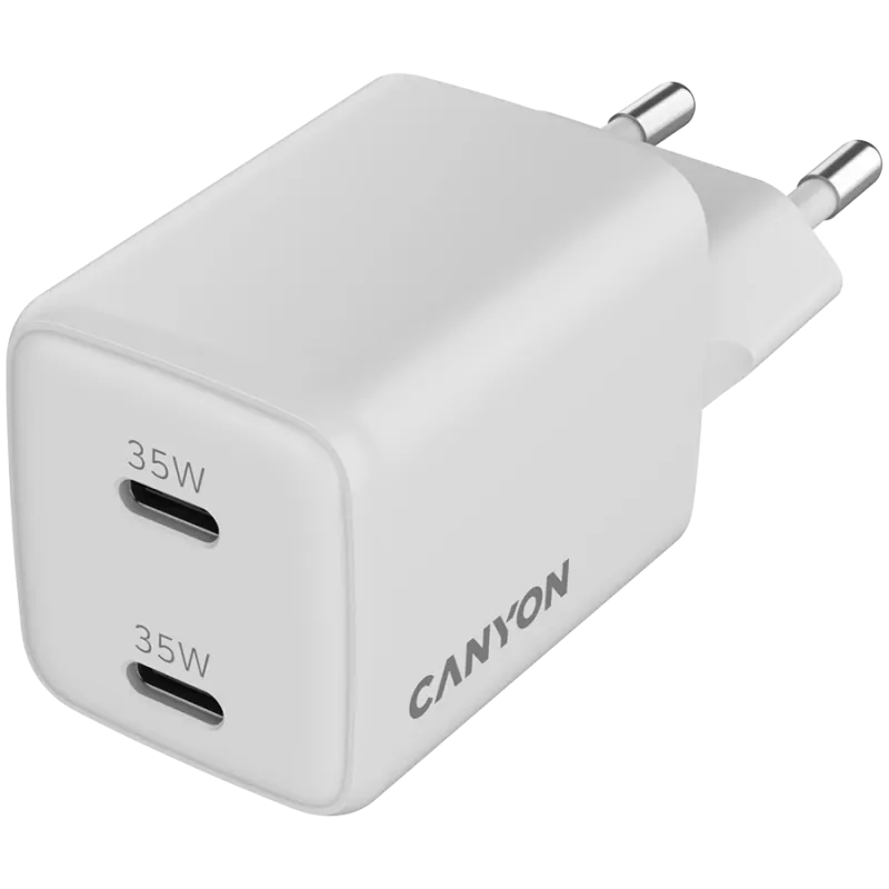 Canyon CU35CC GaN 35 W 2xPD wandlader, wit