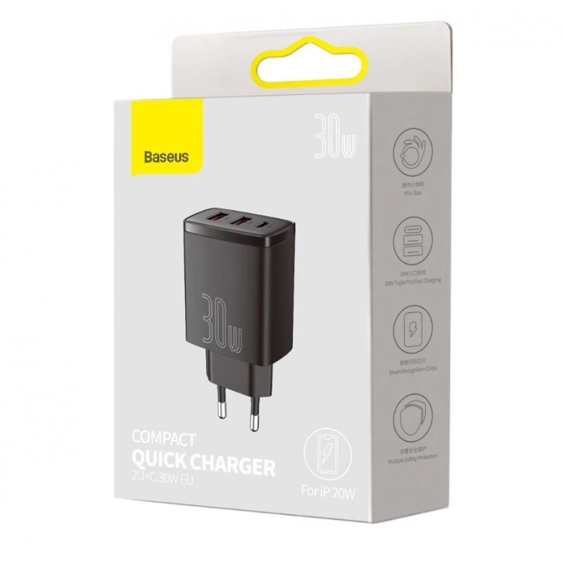 Baseus 30W USB-oplader QC PD3.0 Type-C PD-snellader voor iPhone 17 16 15 14 13 12 Pro Max Xiaomi Samsung