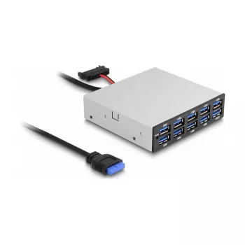 DeLOCK 64208 USB-pin-header-hub 19 pin 5000 Mbit/s zwart grijs