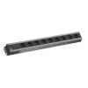 Bachmann 300.001 stroomverlenging 2 m 9 AC-stopcontacten, binnen, zwart, grijs