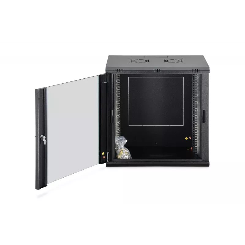 Wandmontage-kast DIGITUS Dynamic-N 12U, 600x450 mm (BxD), IP20, slot met sleutel, ongemonteerd