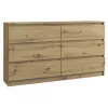 Kommode Topeshop M6 140 ARTISAN eiken 6 laden