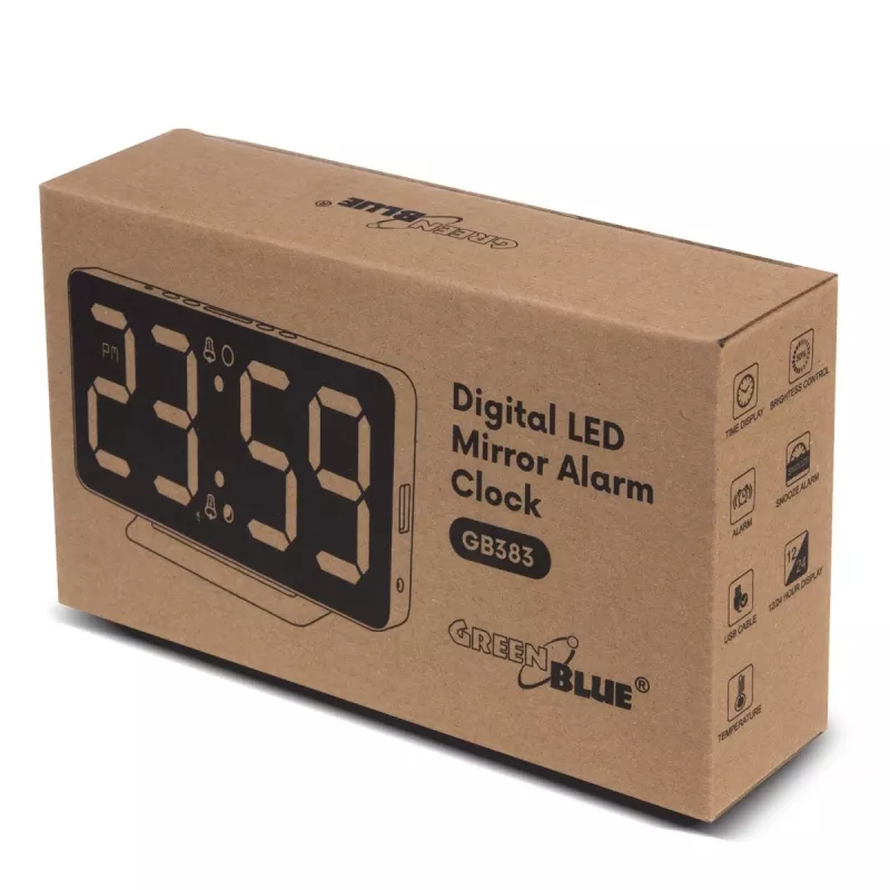 Digitale wekker GreenBlue GB383 met LED-display