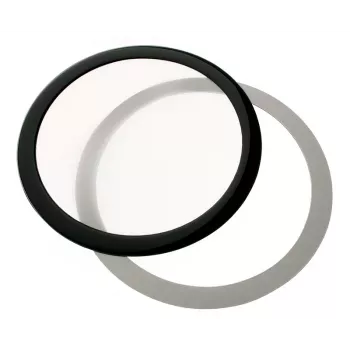 Stoffilter DEMCiflex 140 mm rond – zwart/wit voor behuizingsventilator