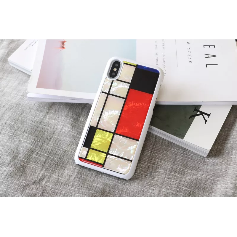 iKins Mondrian hoesje voor iPhone XS/X, wit, K1624H