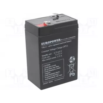 Lood-accu europower EP4.5-6 6V 4,5Ah