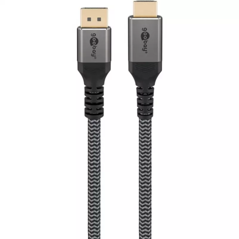 Goobay 65269 video-kabel-adapter 2 m DisplayPort HDMI grijs (65269)
