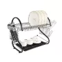 Afwasrek Maestro MR-1025-38-zwart, vrijstaand metalen afwasrek, 38 cm breed, zwart