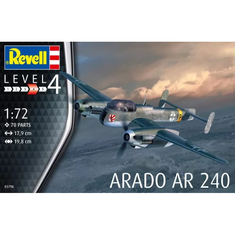Plastic modelbouwpakket REVELL Arado AR-240 schaal 1:72 — vliegtuigmontagemodel