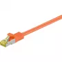 netwerkkabel Goobay RJ-45 CAT7 0,25 m oranje S/FTP