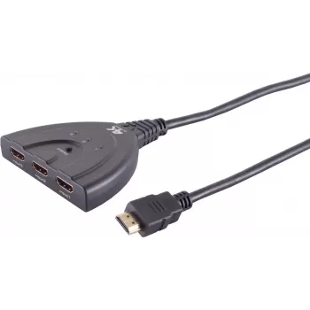 HDMI-switch ShiverPeaks 05-02001 — 3 ingangen, 1 uitgang, 4K2K-ondersteuning
