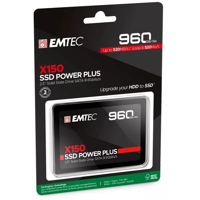 SSD Emtec X150 Power Plus 960 GB 2,5 inch SATA III