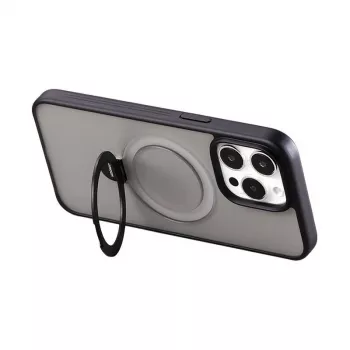 Magnetische hoes Joyroom JR-BP004 voor iPhone 15 Pro, zwart, slank profiel, MagSafe-compatibele magneten