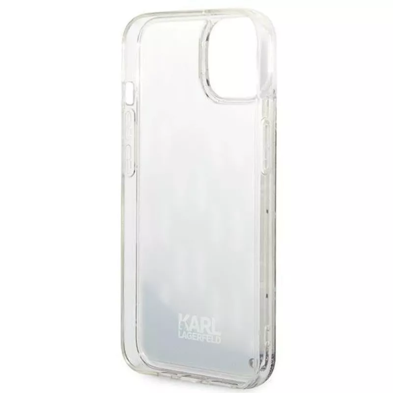 Karl Lagerfeld KLHCP14MLMNMS iPhone 14 Plus 6.7 hardcase zilver / zilver Liquid Glitter Monogram