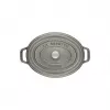 Ovale cocotte van gietijzer Staub 29 cm, grafietgrijs