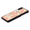 Beschermhoesje iKins voor iPhone XS / iPhone X, ruitpatroon, zwart