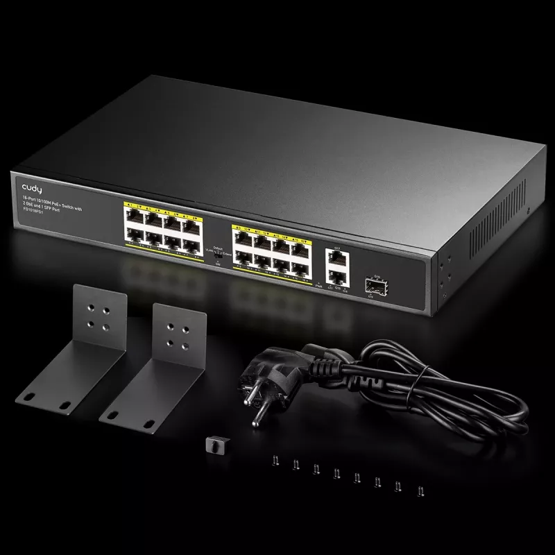 Cudy FS1018PS1 netwerk-switch 18 Fast Ethernet-poorten PoE