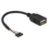 USB-kabel DeLOCK 84831 USB 2.0 0,15 m zwart