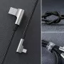CB-AL01 Black Oem nylon kabel USB Lightning 2m 90-degree connectors C