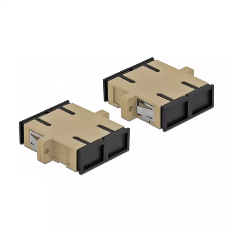 Glasvezeladapter DELOCK SC bus-bus beige, 4-pack (model 85996)