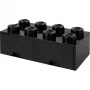 Lade LEGO Room Copenhagen Brick 8 zwart – opbergla voor LEGO stenen