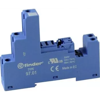 FINDER FIN 97.01 - relaissokkel voor: FIN 46.61 / 86.30, blauw (9701)