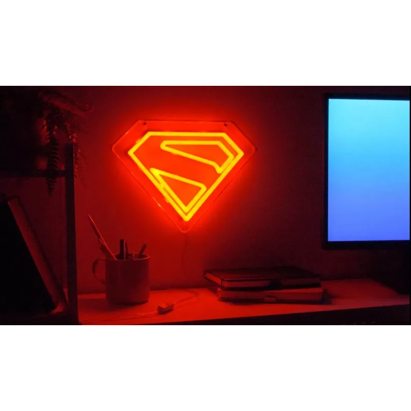 Wandmontage LED-neonlicht Paladone Superman PP14478SMTVN, decoratief wandbord