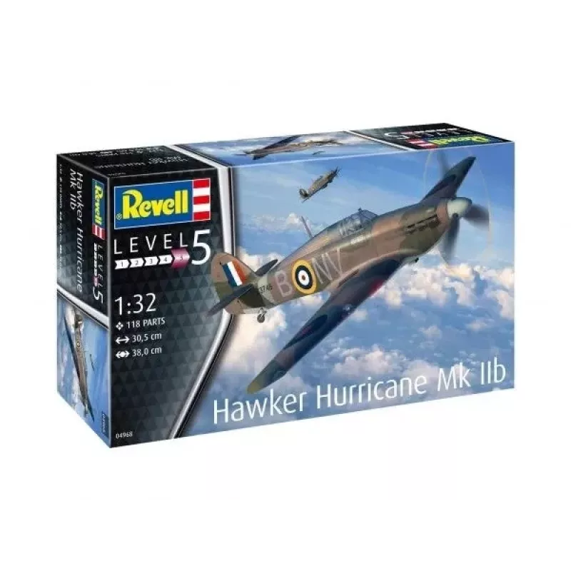 Kunststof modelvliegtuig REVELL Hawker Hurricane MK IIB 1/32 schaal