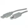 USB 2.0 A > B (ST-ST) 3 m adapterkabel grijs
