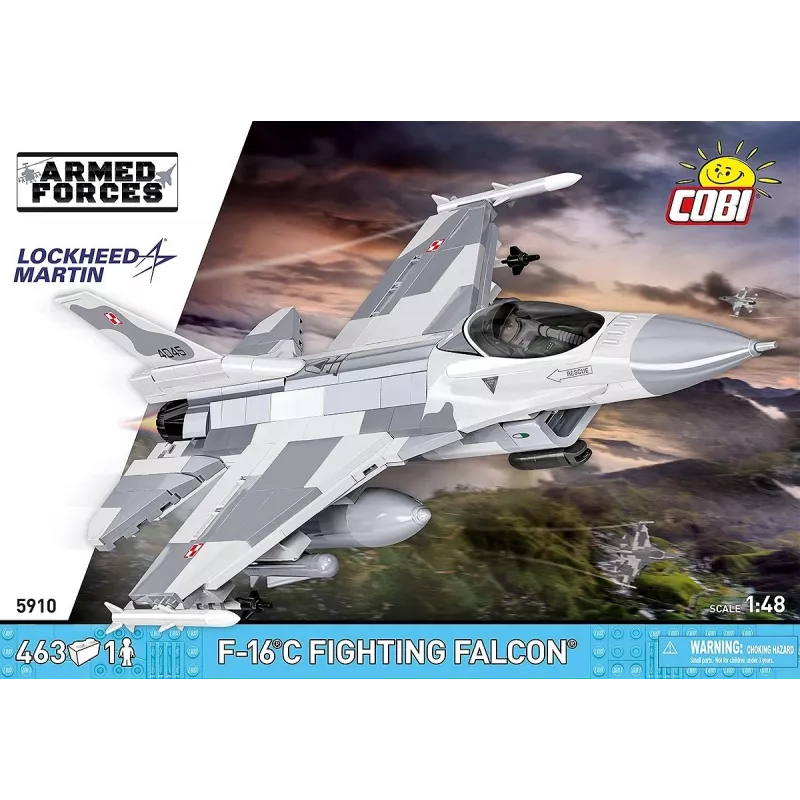 Constructieset Cobi F-16C Fighting Falcon – 463 onderdelen, modelbouwpakket op schaal