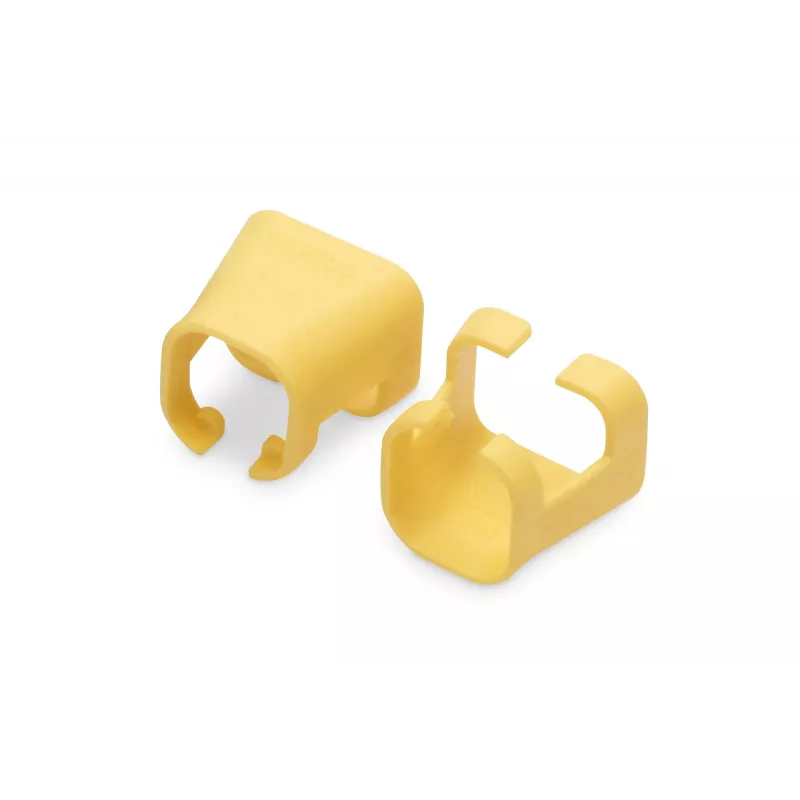 DIGITUS - kabelclips met kleurcodering - voor patchkabels - geel (verpakking van 100) (A-CC-Y)