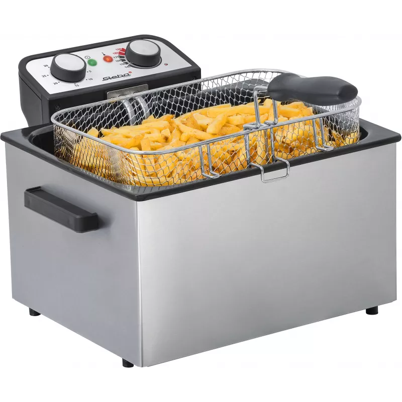 Friteuse Steba DF 300 Double 5 L 3000 W zwart roestvrij staal