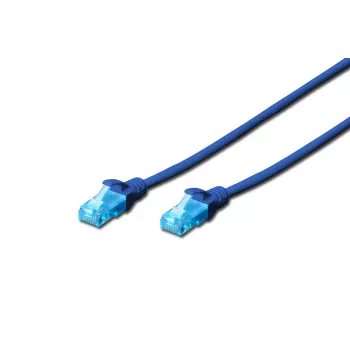 Patchkabel U/UTP Cat.5e PVC 0,5m blauw